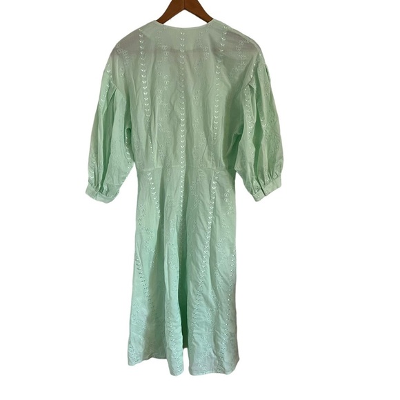 & OTHER STORIES Butterfly Embroidered Fit & Flare Midi Dress - Picture 4 of 12